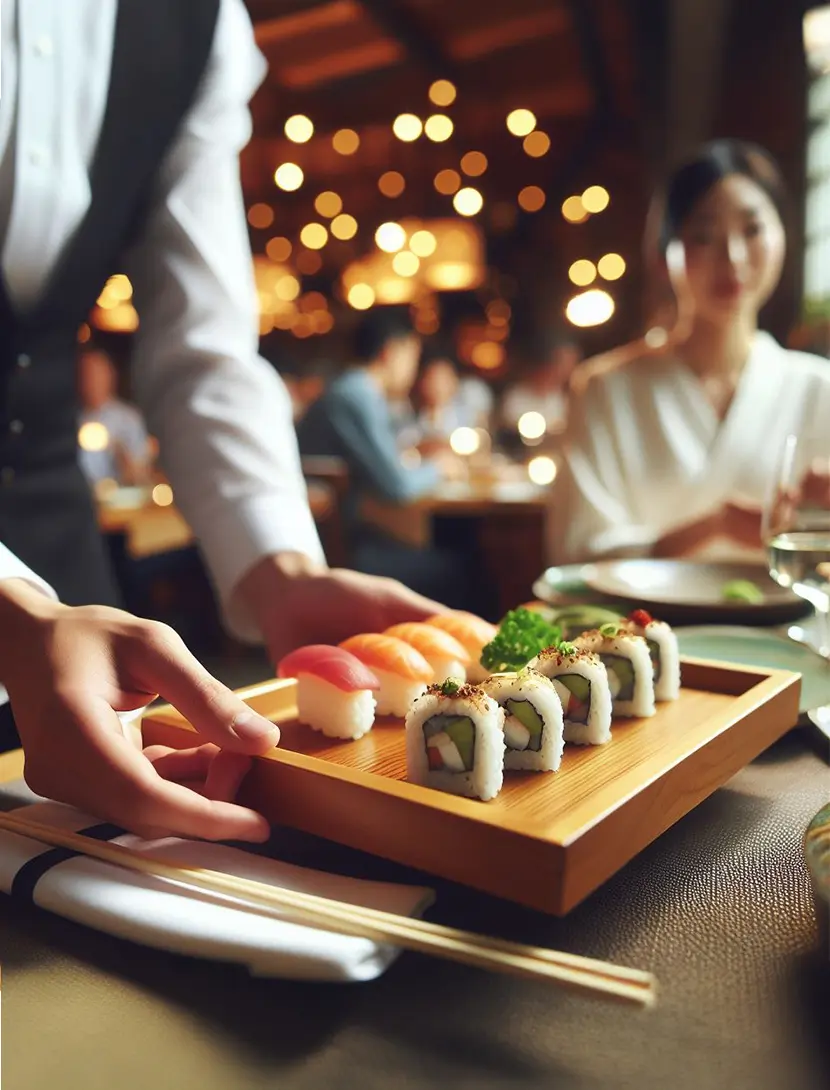 Chef Sushi Tei menyiapkan sushi